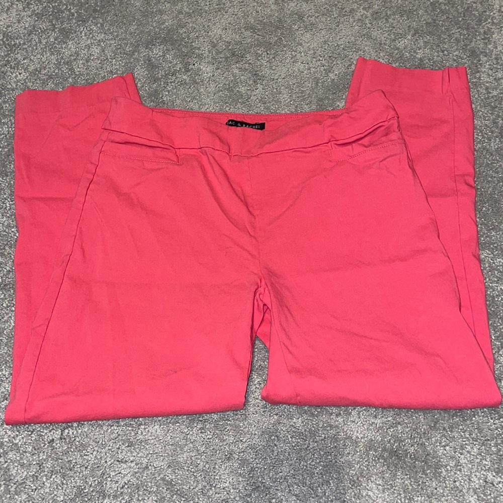 Pink cropped slacks